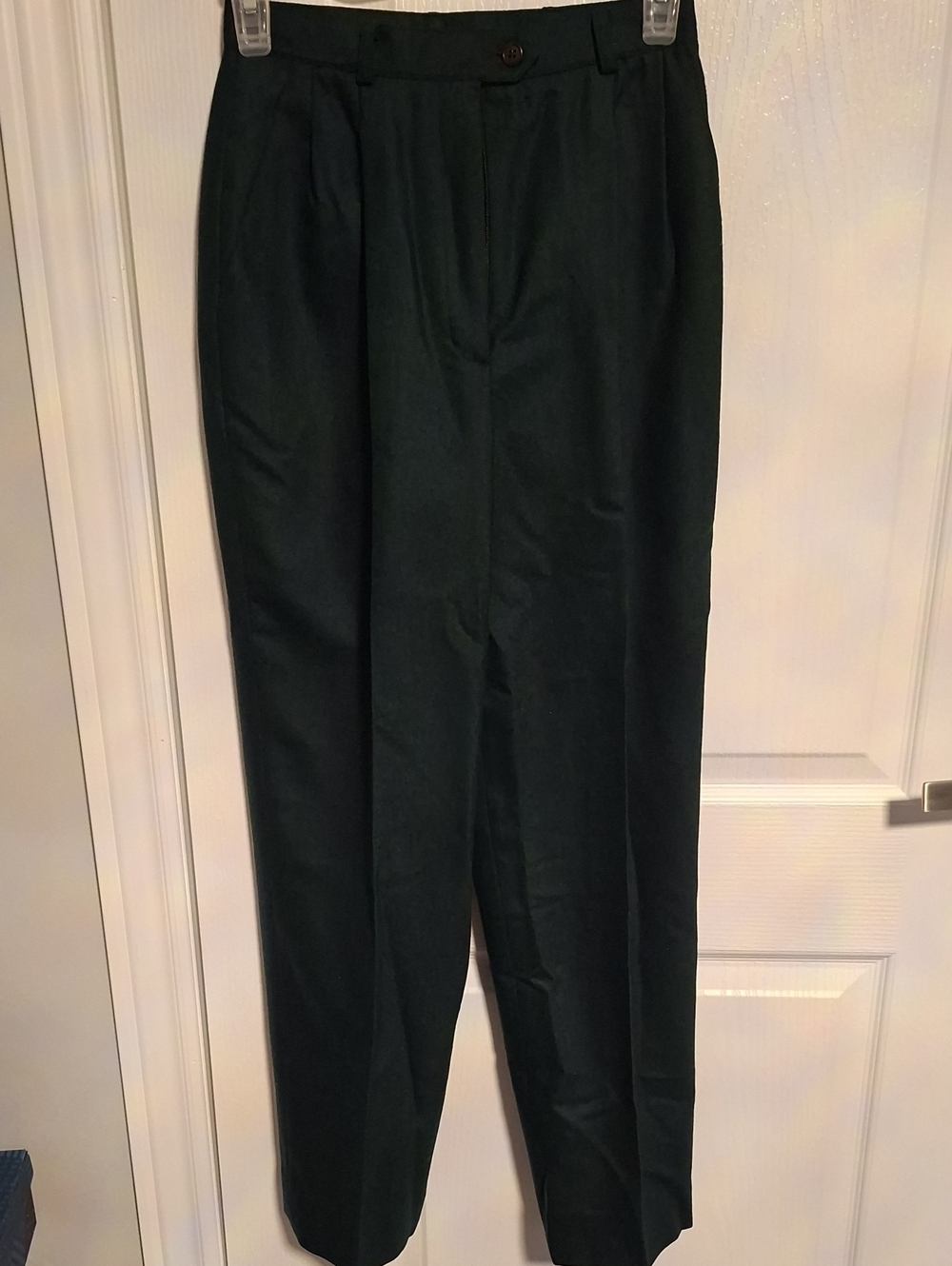 Ralph Lauren Dark Green Pleated Dress Trousers